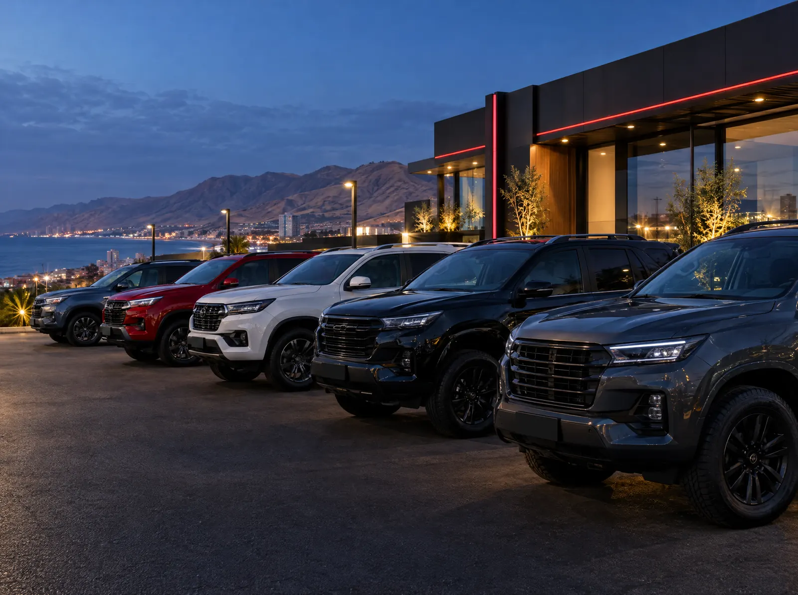 Camionetas y SUV usados en exhibición en Automotora N&C, La Serena